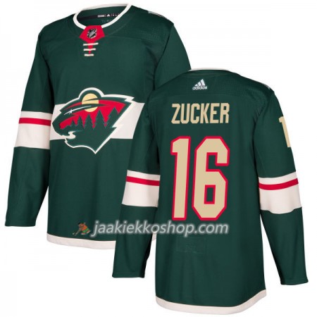Miehille NHL Minnesota Wild Pelipaita Jason Zucker 16 Adidas 2017-2018 Vihreä Authentic Miehille NHL Minnesota Wild Pelipaita Jason Zucker 16 Adidas 2017-2018 Vihreä Authentic